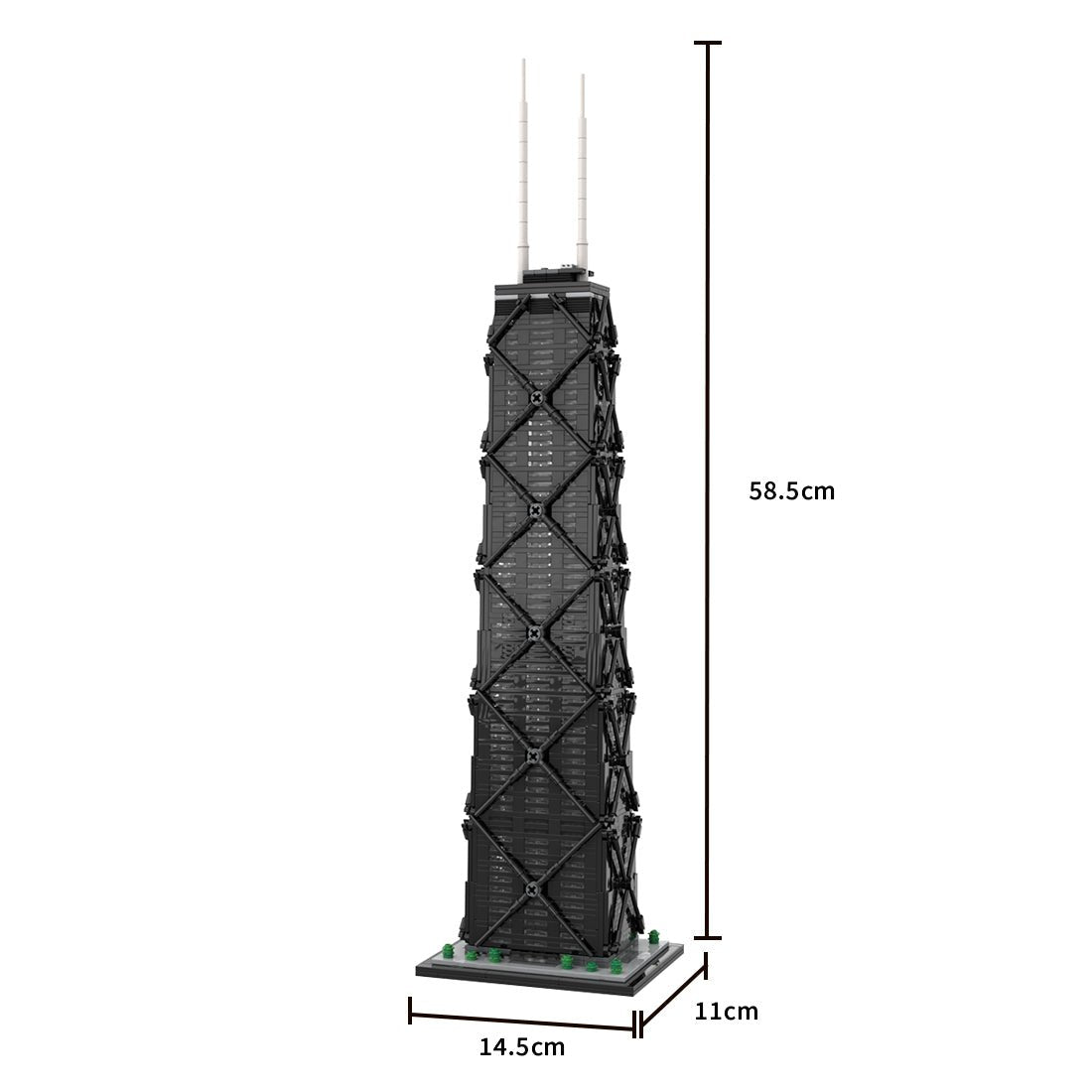 MOC - 213080 John Hancock Center 1:800 Scale Building Blocks - LesDiy - Building Blocks