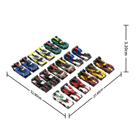 MOC - 213123 2025 WEC Hypercar Grid 5 wide building blocks - LesDiy - building blocks