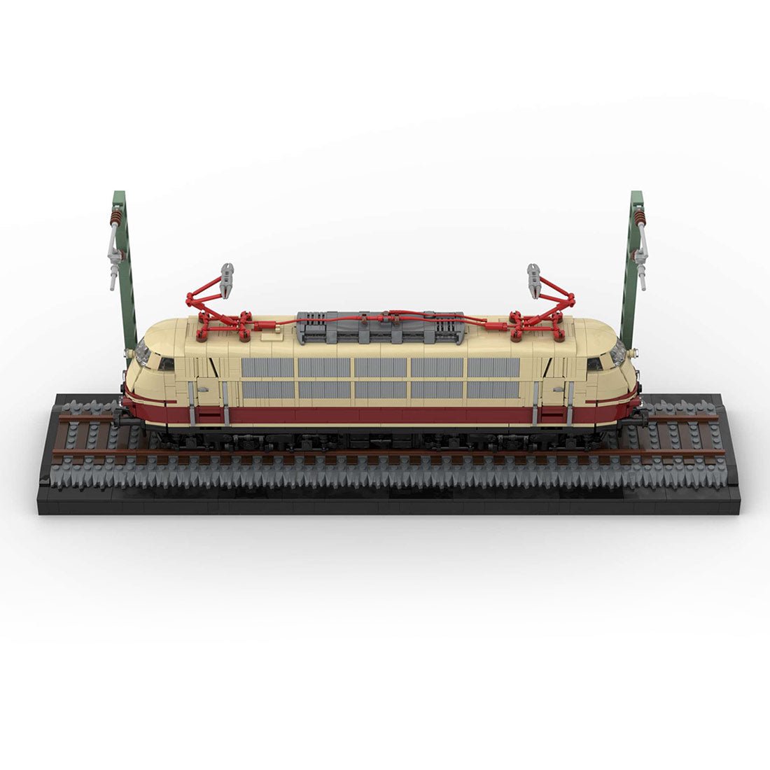 MOC - 213295 BR103 tan/dark - red Bluilding Blocks - LesDiy - Locomotive