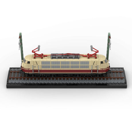 MOC - 213295 BR103 tan/dark - red Bluilding Blocks - LesDiy - Locomotive