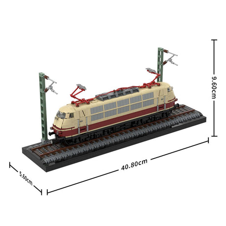 MOC - 213295 BR103 tan/dark - red Bluilding Blocks - LesDiy - Locomotive
