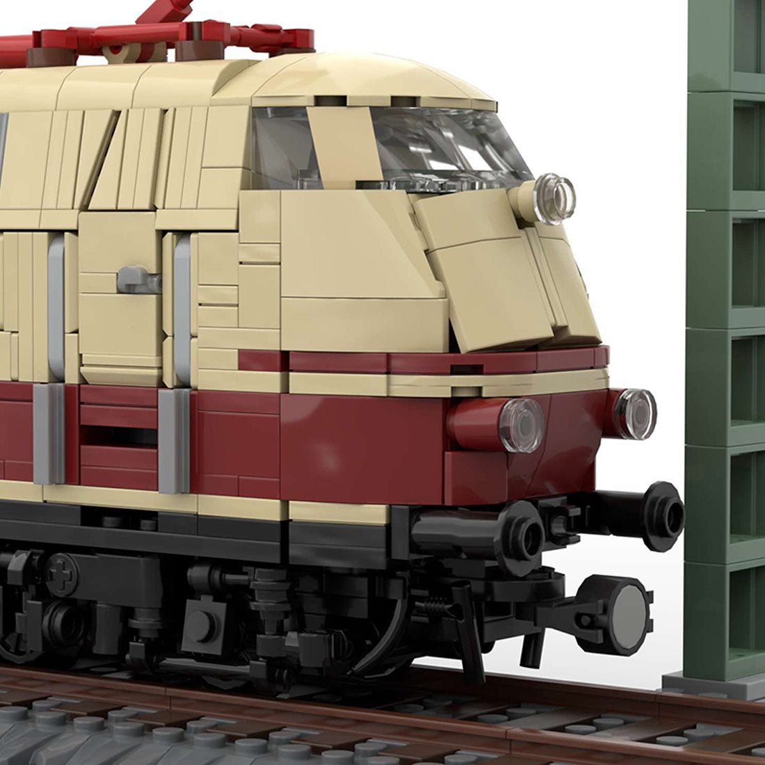 MOC - 213295 BR103 tan/dark - red Bluilding Blocks - LesDiy - Locomotive