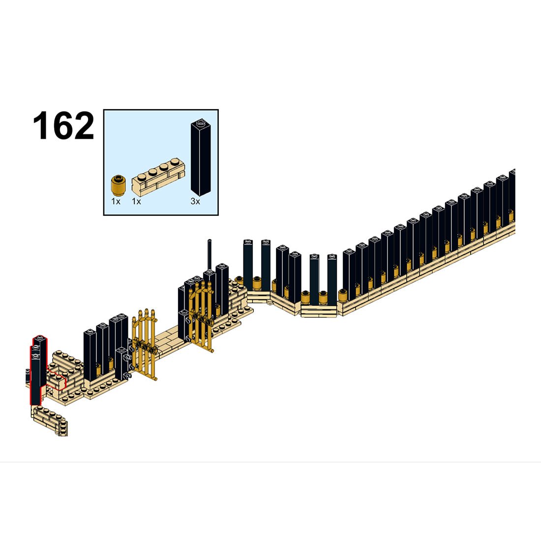 MOC-214157 Château de Versailles Part 5 “Grilles d'Honneur” Building Blocks-LesDiy-MOC-