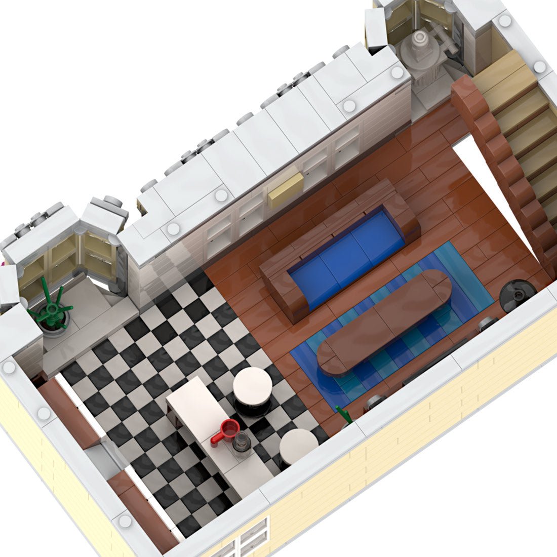 MOC - 214606 HiFi Shop & Residential House Building Blocks - LesDiy - Building Blocks