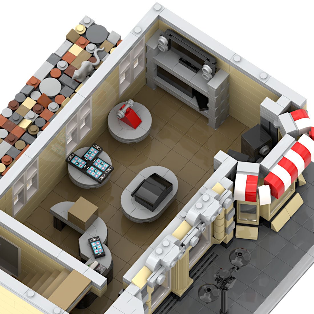 MOC - 214606 HiFi Shop & Residential House Building Blocks - LesDiy - Building Blocks