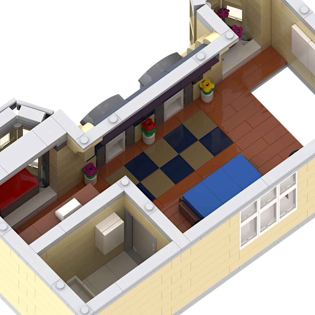 MOC - 214606 HiFi Shop & Residential House Building Blocks - LesDiy - Building Blocks