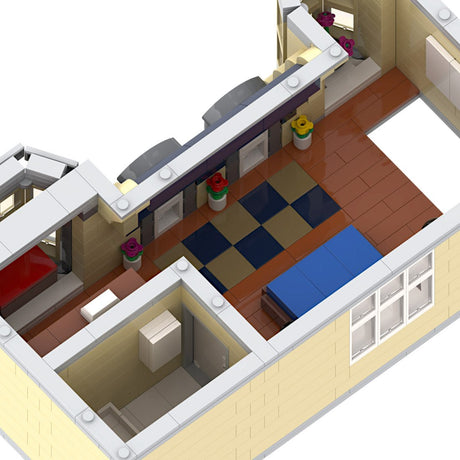 MOC - 214606 HiFi Shop & Residential House Building Blocks - LesDiy - Building Blocks