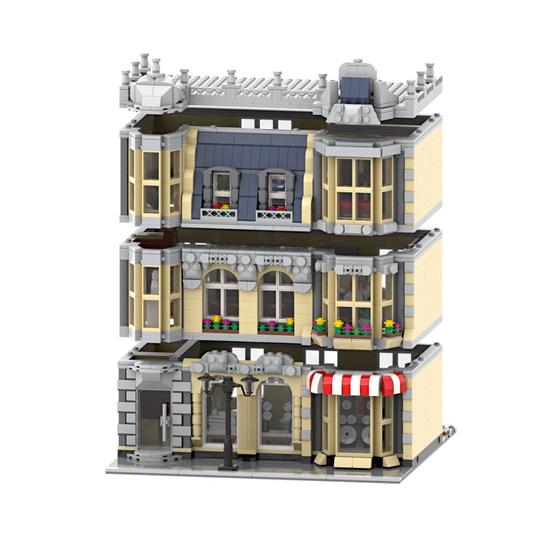 MOC - 214606 HiFi Shop & Residential House Building Blocks - LesDiy - Building Blocks