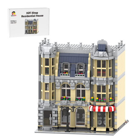 MOC - 214606 HiFi Shop & Residential House Building Blocks - LesDiy - Building Blocks