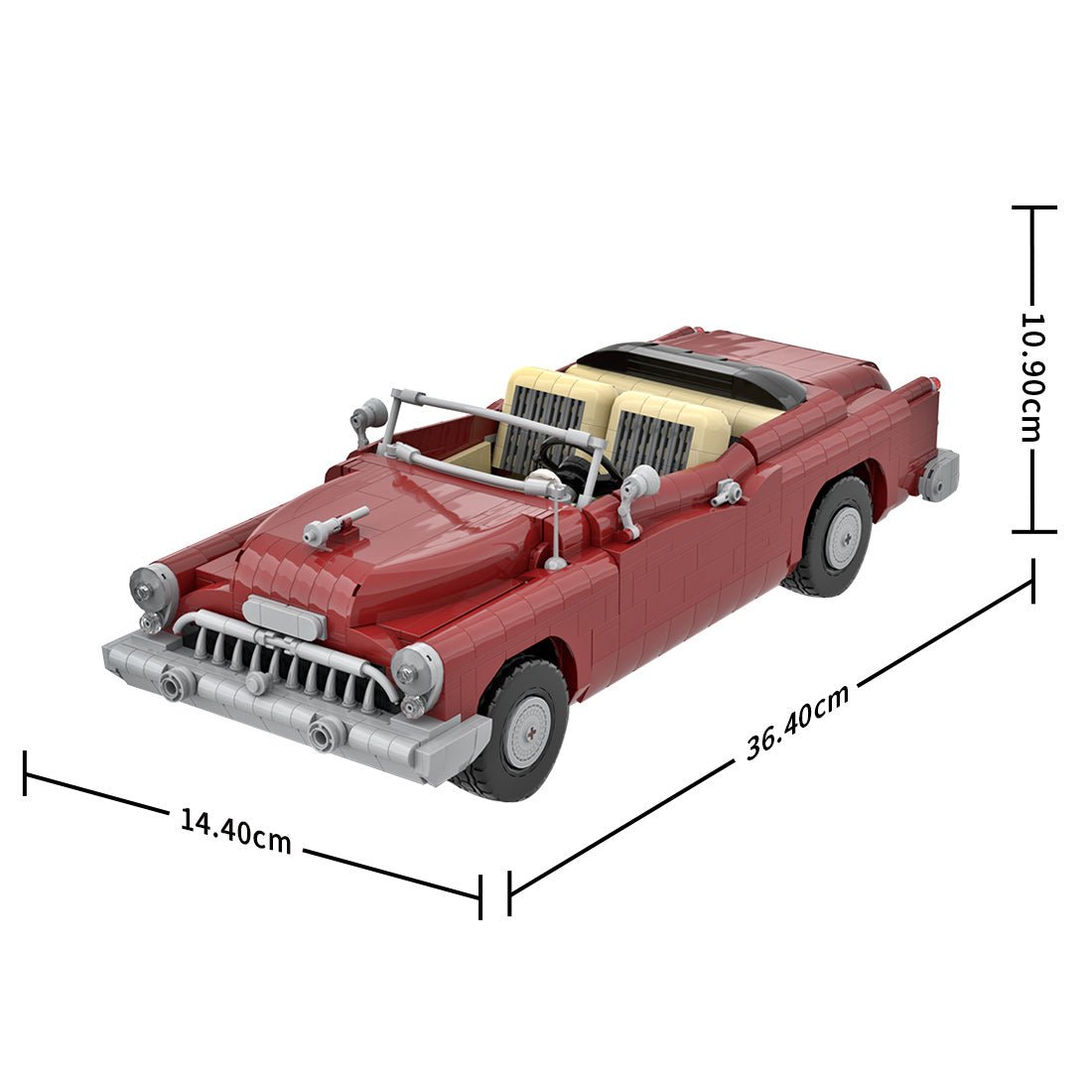 MOC - 216040 1953 Buick Skylark Convertible Building Blocks - LesDiy - Building Blocks