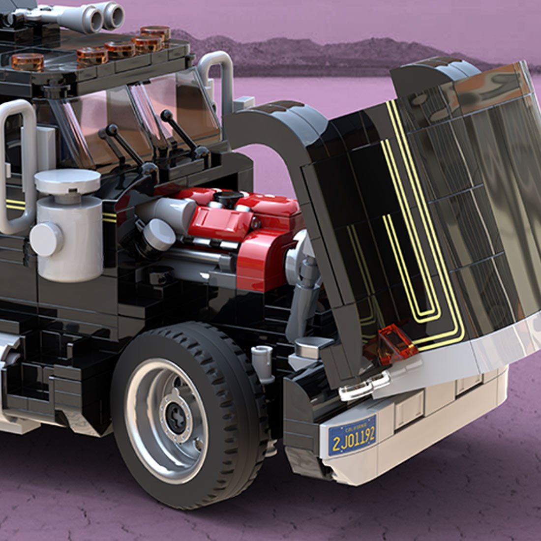 MOC - 216375 MOCturnal Knight Rider: KITT And the FLAG Mobile Command Unit Building Blocks - LesDiy -