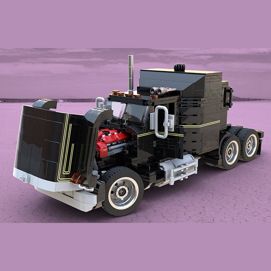 MOC - 216375 MOCturnal Knight Rider: KITT And the FLAG Mobile Command Unit Building Blocks - LesDiy -