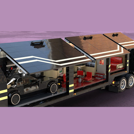 MOC - 216375 MOCturnal Knight Rider: KITT And the FLAG Mobile Command Unit Building Blocks - LesDiy -