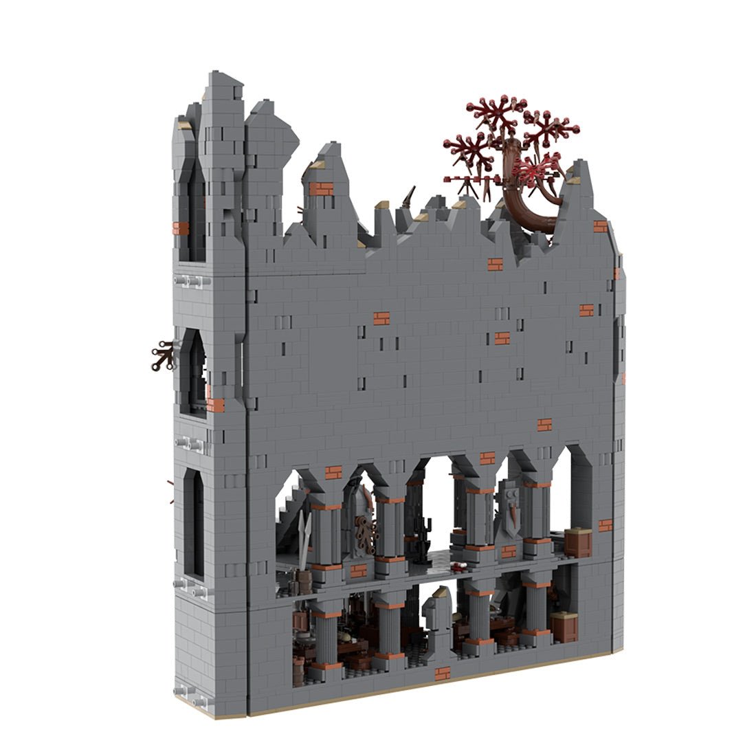 MOC - 217982 Part 4 Medieval Dark Magic Mountain Building Blocks - LesDiy - Building Blocks