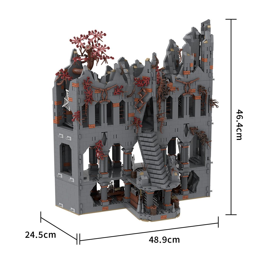 MOC - 217982 Part 4 Medieval Dark Magic Mountain Building Blocks - LesDiy - Building Blocks