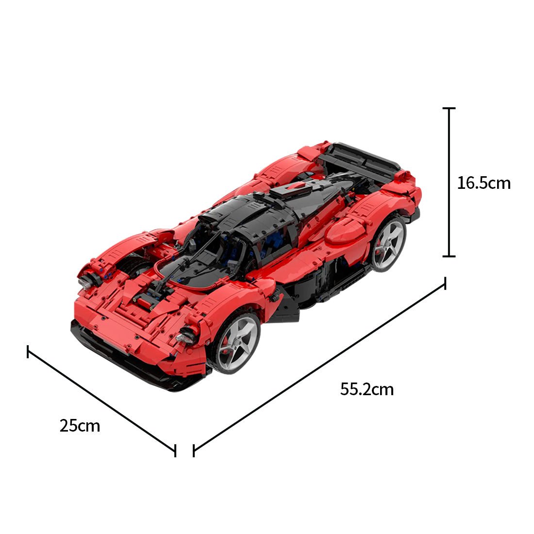 MOC - 218984 Aston Martin Valkyrie (red) Building Blocks - LesDiy -