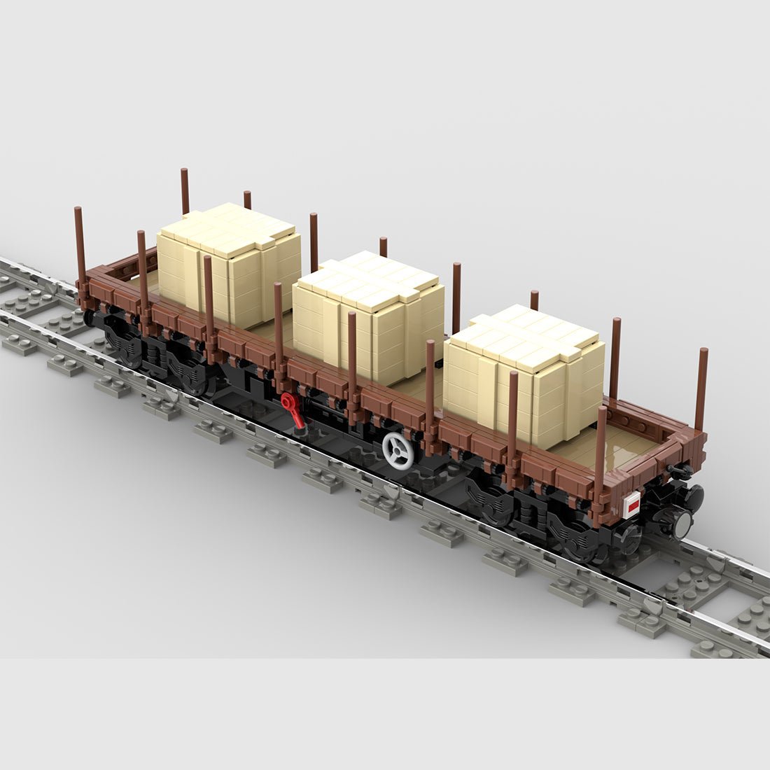 MOC-219158 Classic Flat Wagon with Goods Building Blocks-LesDiy-MOC-