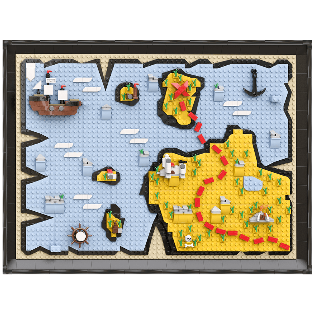 MOC - 220230 The Map - UCS Pirates Map Building Blocks - LesDiy - Building Blocks