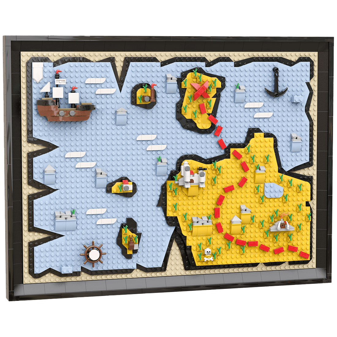 MOC - 220230 The Map - UCS Pirates Map Building Blocks - LesDiy - Building Blocks