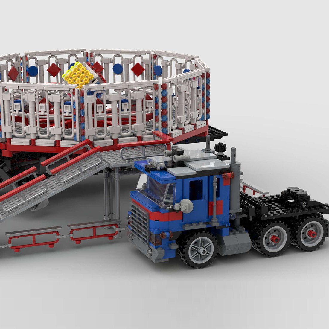 MOC - 220631 Fairground Meteorite ride Building Blocks - LesDiy -