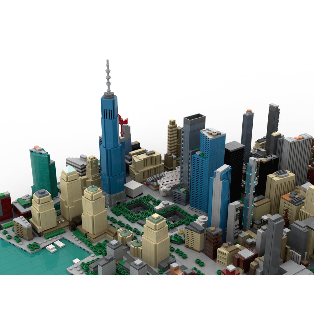 MOC - 221106 1/2000 Scale New York City Building Blocks - Financial District - LesDiy - Building Blocks