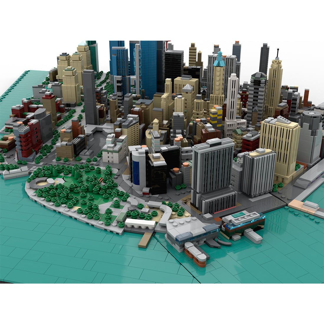 MOC - 221106 1/2000 Scale New York City Building Blocks - Financial District - LesDiy - Building Blocks