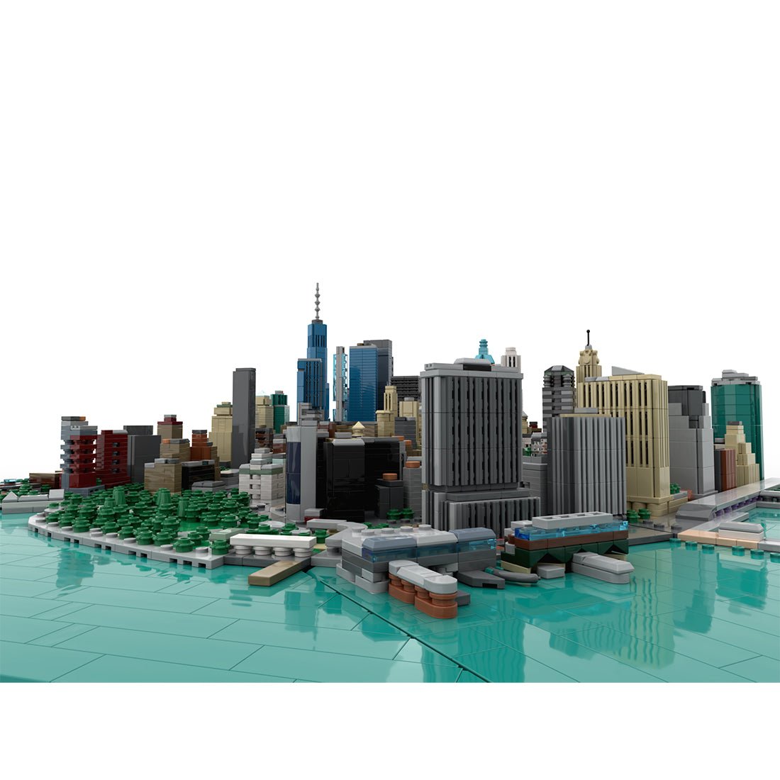 MOC - 221106 1/2000 Scale New York City Building Blocks - Financial District - LesDiy - Building Blocks