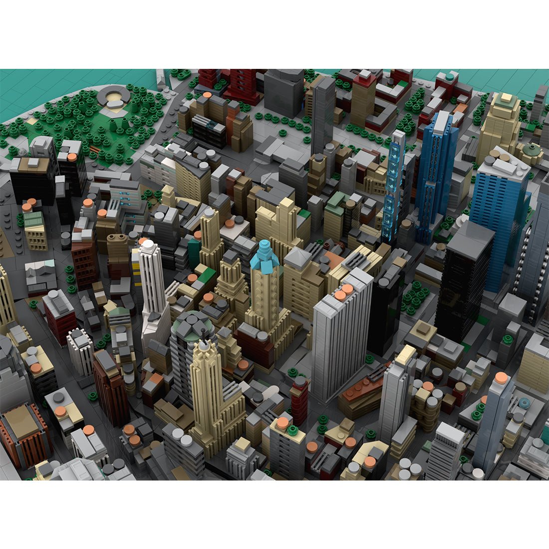 MOC - 221106 1/2000 Scale New York City Building Blocks - Financial District - LesDiy - Building Blocks