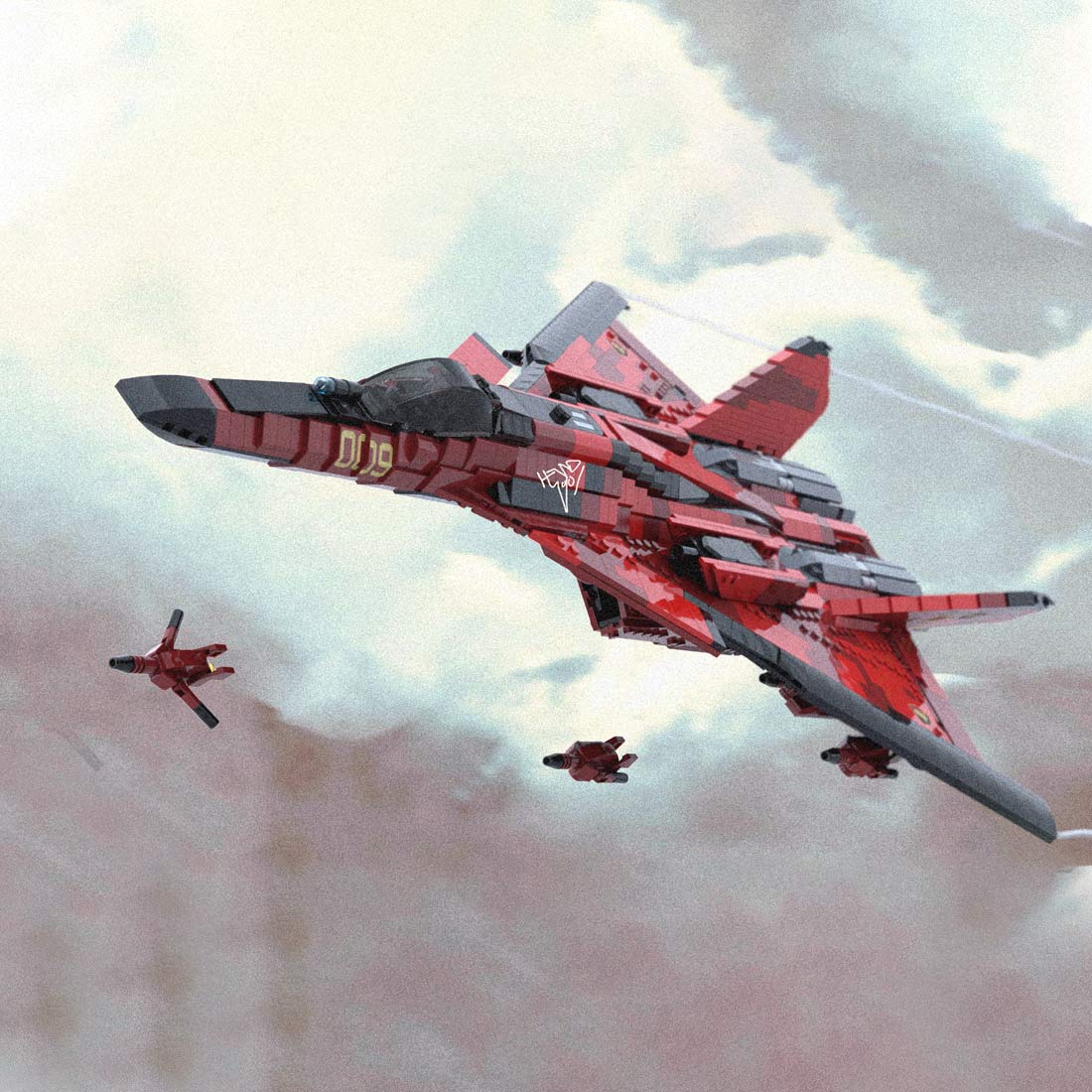 MOC - 221225 1:35 Scle CFA - 44 Nosferatu Strigon Camo Building Blocks - LesDiy - Building Blocks