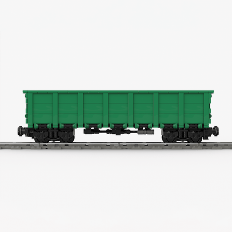 MOC - 221417 Open Goods Wagon with 4 axles U.S. style Bluilding Blocks - LesDiy - Locomotive