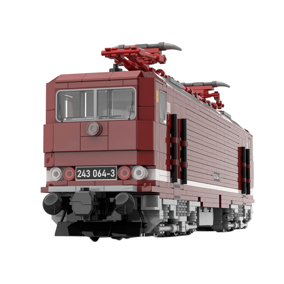 MOC - 221512 Electric Locomotive BR243 of the Deutsche Reichsbahn Bluilding Blocks - LesDiy - Locomotive