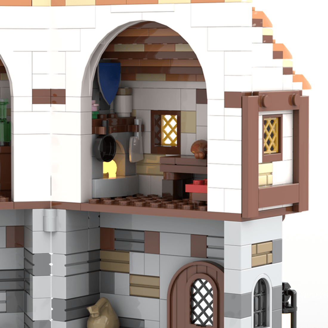 MOC - 221881 Guarded Inn Building Blocks  - LesDiy -