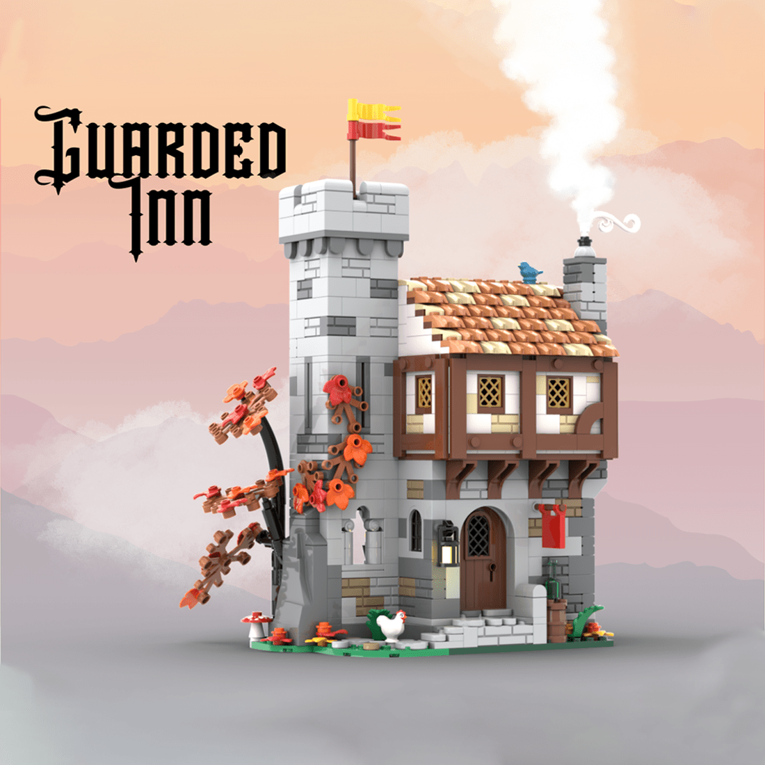 MOC - 221881 Guarded Inn Building Blocks  - LesDiy -