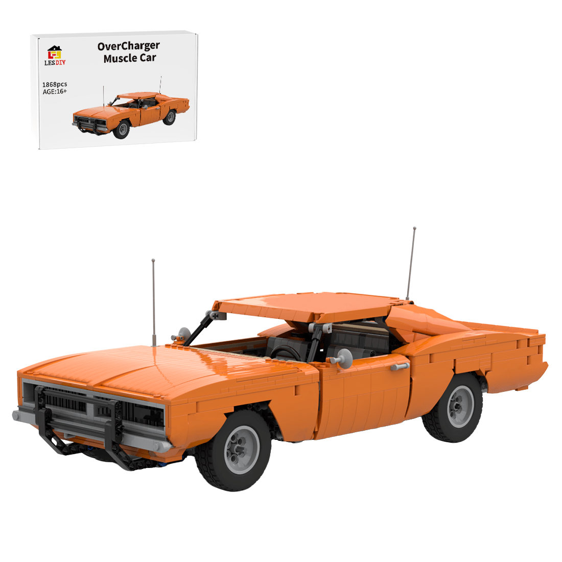 MOC - 221916 OverCharger General Lee 4x Buwizz Motor Building Blocks - LesDiy - Building Blocks