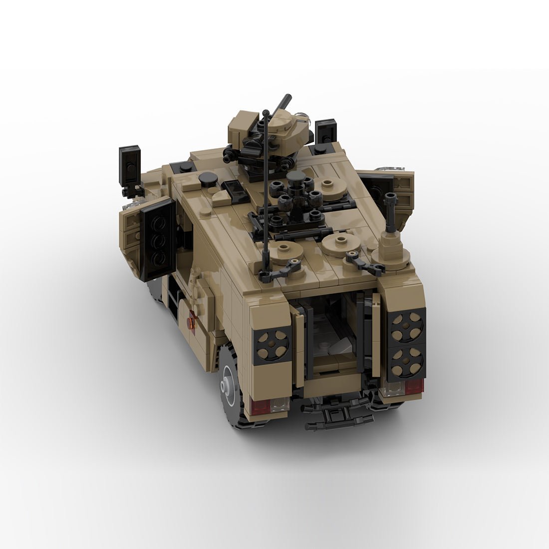 MOC - 222718 1/35 Scale WWII Military French 4×4 Transport Vehicle: VBMR - L Serval Building Blocks - LesDiy -