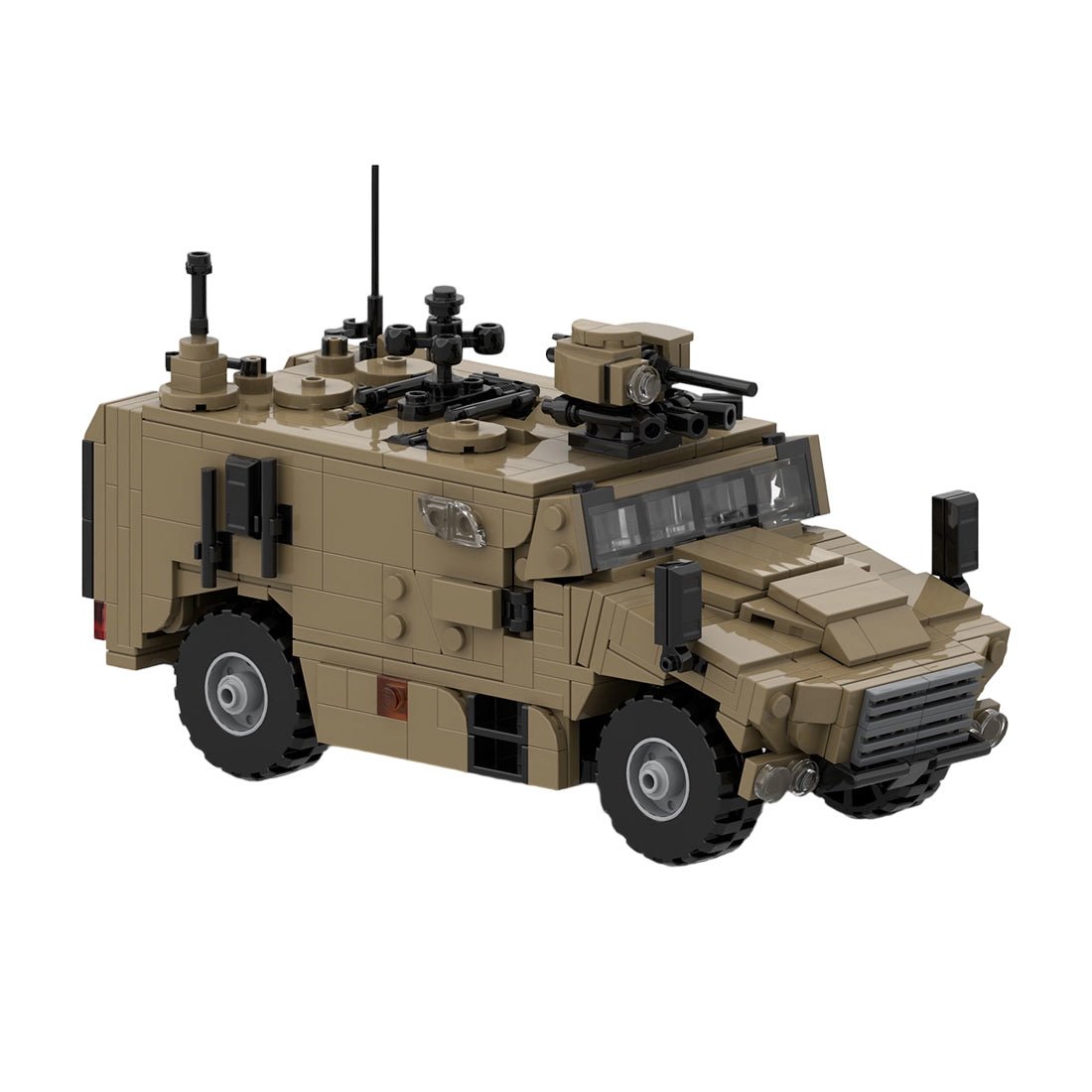 MOC - 222718 1/35 Scale WWII Military French 4×4 Transport Vehicle: VBMR - L Serval Building Blocks - LesDiy -