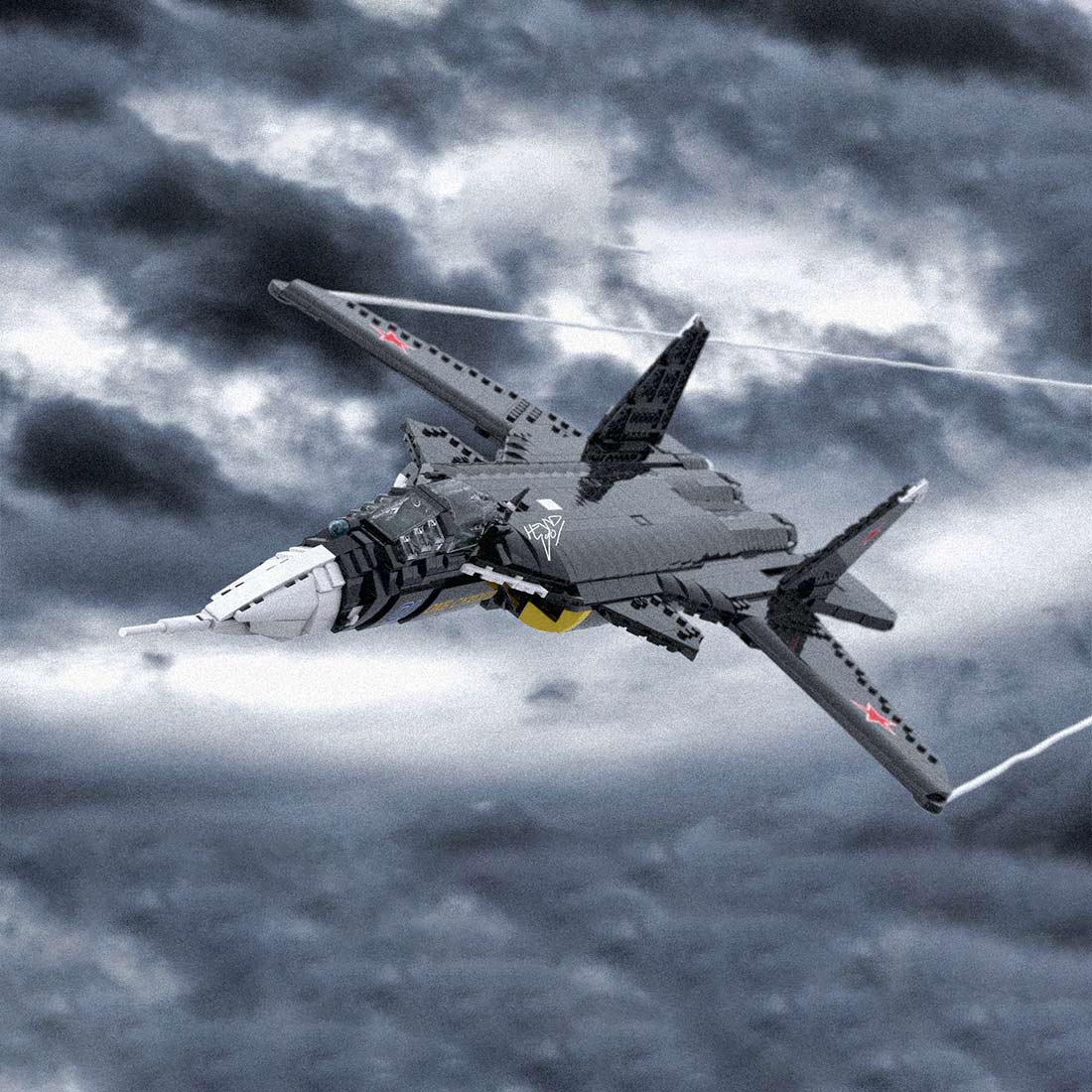 MOC - 222886 1:35 Scale Su - 47 Berkut Building Blocks - LesDiy - Building Blocks