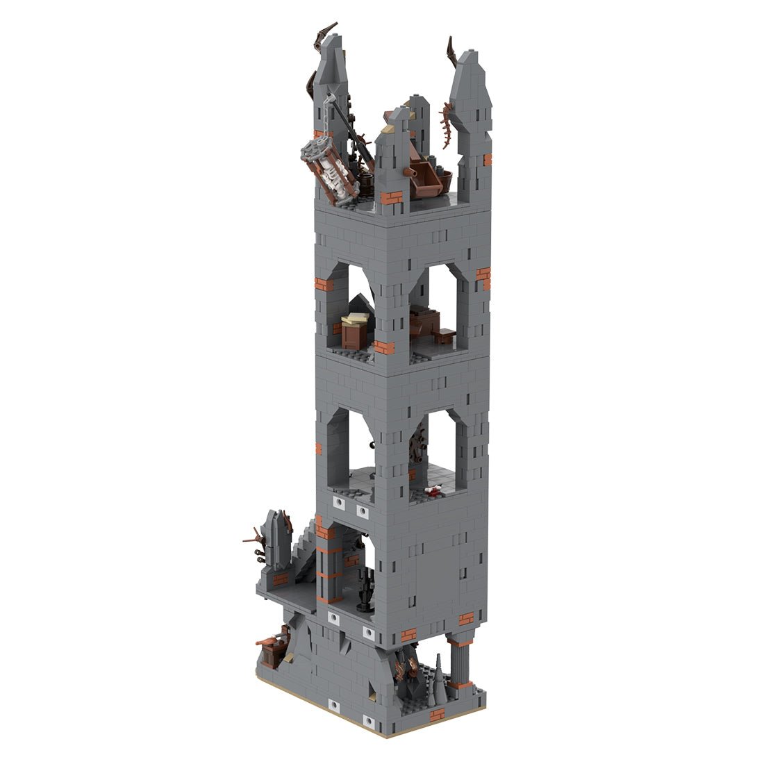 MOC - 223053 Part 5 Medieval Dark Magic Mountain Building Blocks - LesDiy - Building Blocks