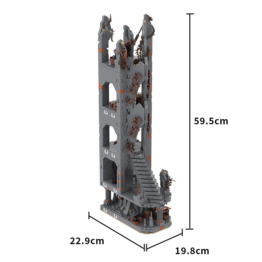 MOC - 223053 Part 5 Medieval Dark Magic Mountain Building Blocks - LesDiy - Building Blocks