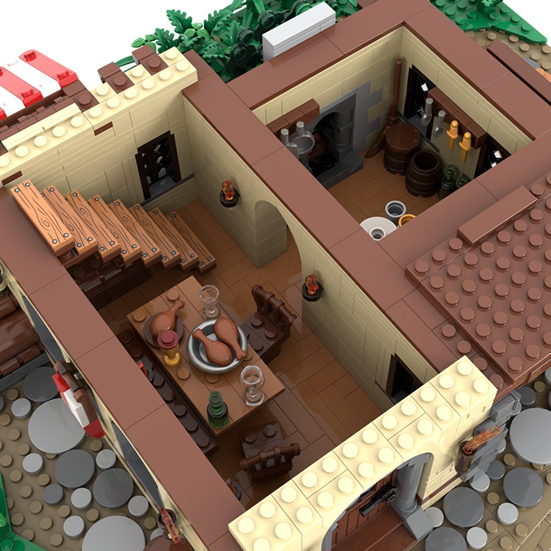 MOC-224458 Medieval Tavern Building Blocks-LesDiy-Building Blocks-