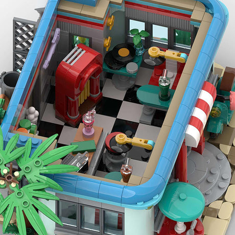 MOC - 224580 Milkshake bar Building Blocks - LesDiy -