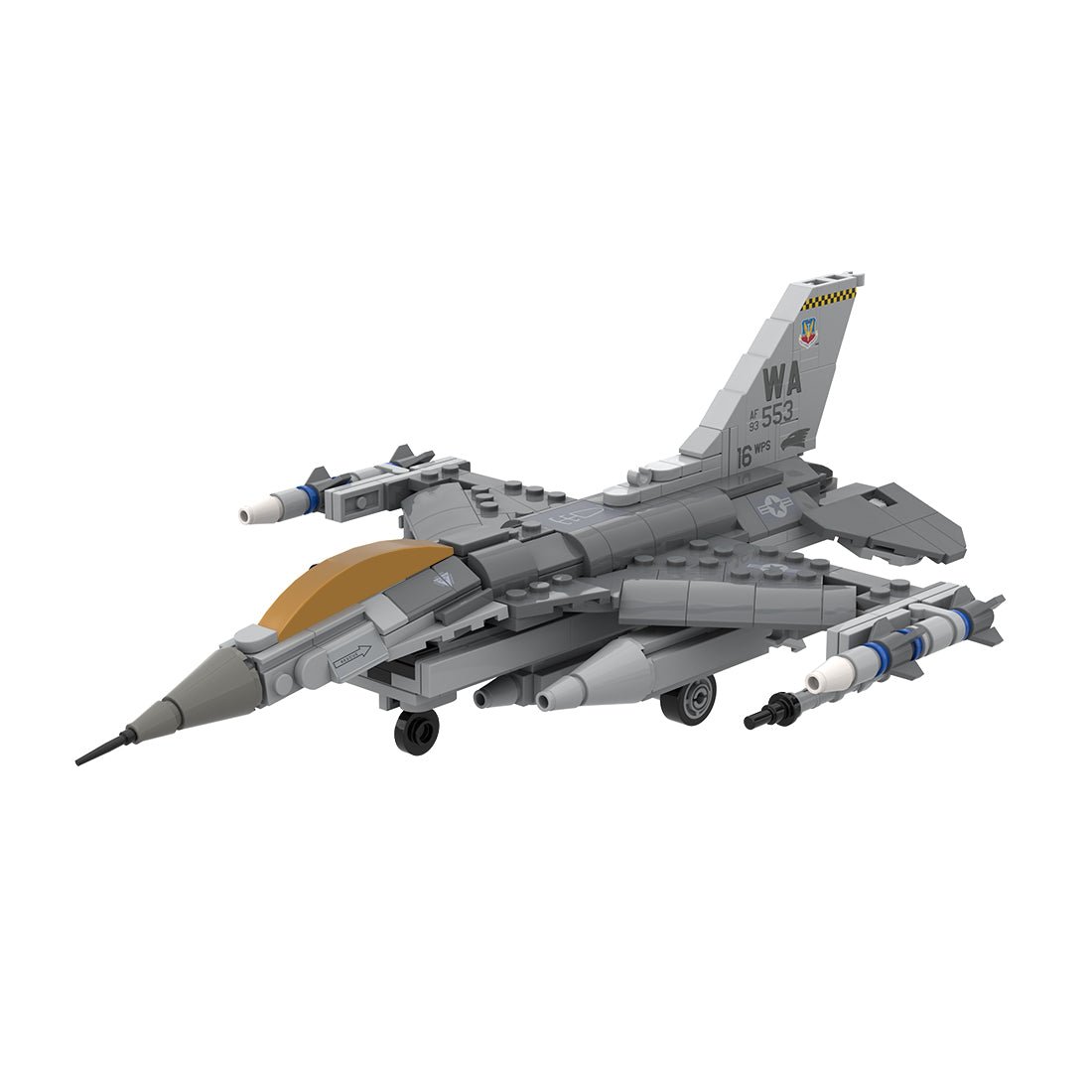 MOC - 224853 F - 16C Fighting Falcon, Nellis (1:58) Building Blocks - LesDiy - Building Blocks