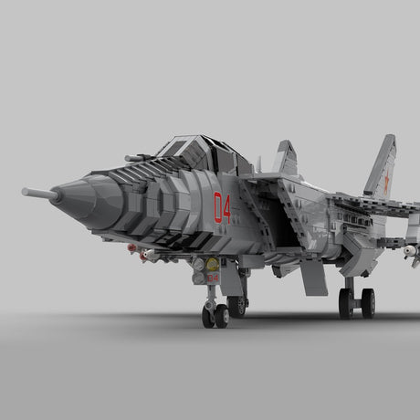 MOC - 225531 1:35 Scale MiG - 31 Foxhound Building Blocks - LesDiy - Building Blocks