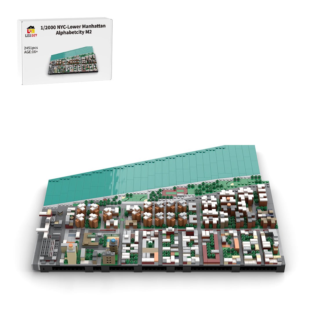 MOC - 225884 1/2000 Scale Lower Manhattan - Alphabetcity Module 2 Building Blocks - LesDiy - Building Blocks