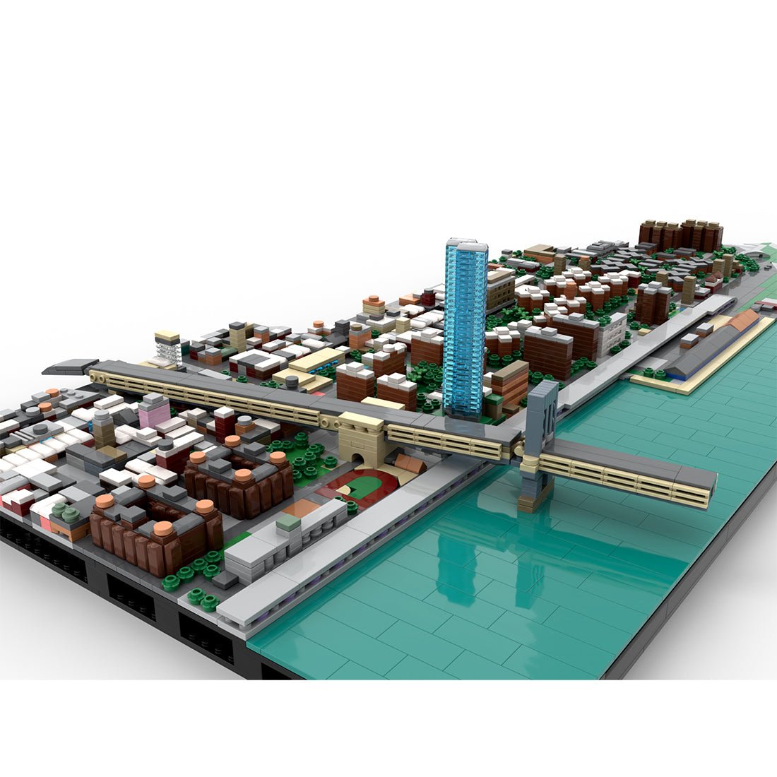 MOC - 225884 1/2000 Scale Lower Manhattan - Bridge Area Building Blocks - LesDiy - Building Blocks