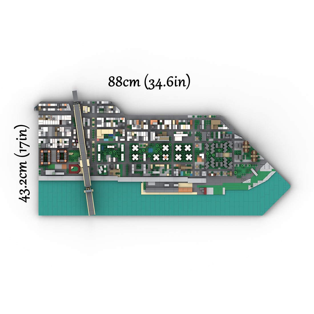 MOC - 225884 1/2000 Scale Lower Manhattan - Bridge Area Building Blocks - LesDiy - Building Blocks