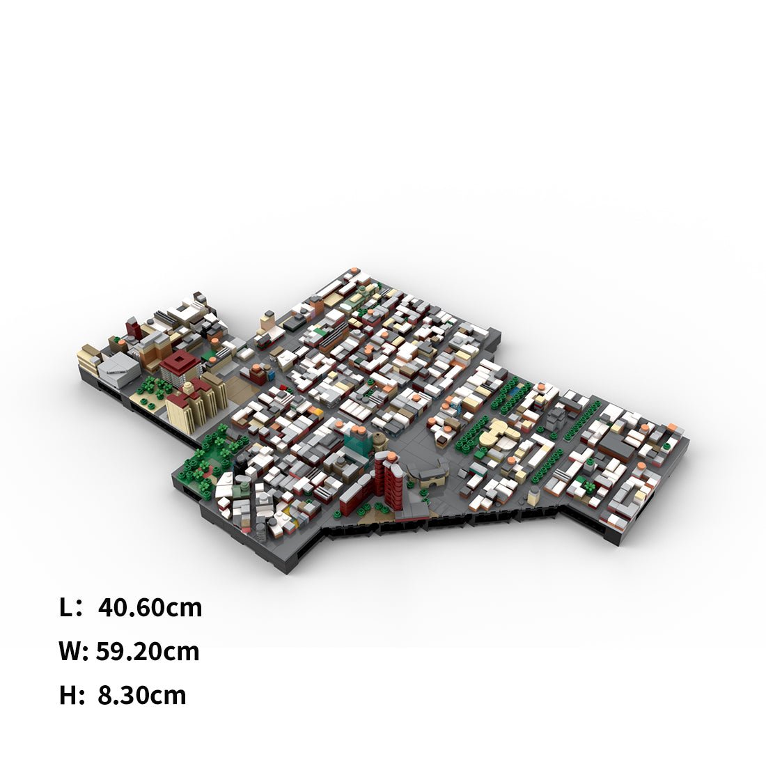 MOC - 225884 1/2000 Scale Lower Manhattan - Chinatown & Little Italy Building Blocks - LesDiy - Building Blocks
