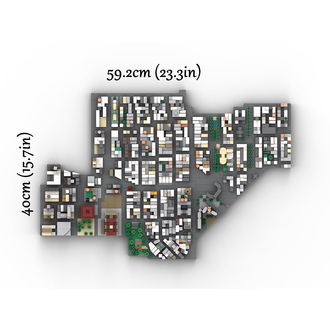 MOC - 225884 1/2000 Scale Lower Manhattan - Chinatown & Little Italy Building Blocks - LesDiy - Building Blocks