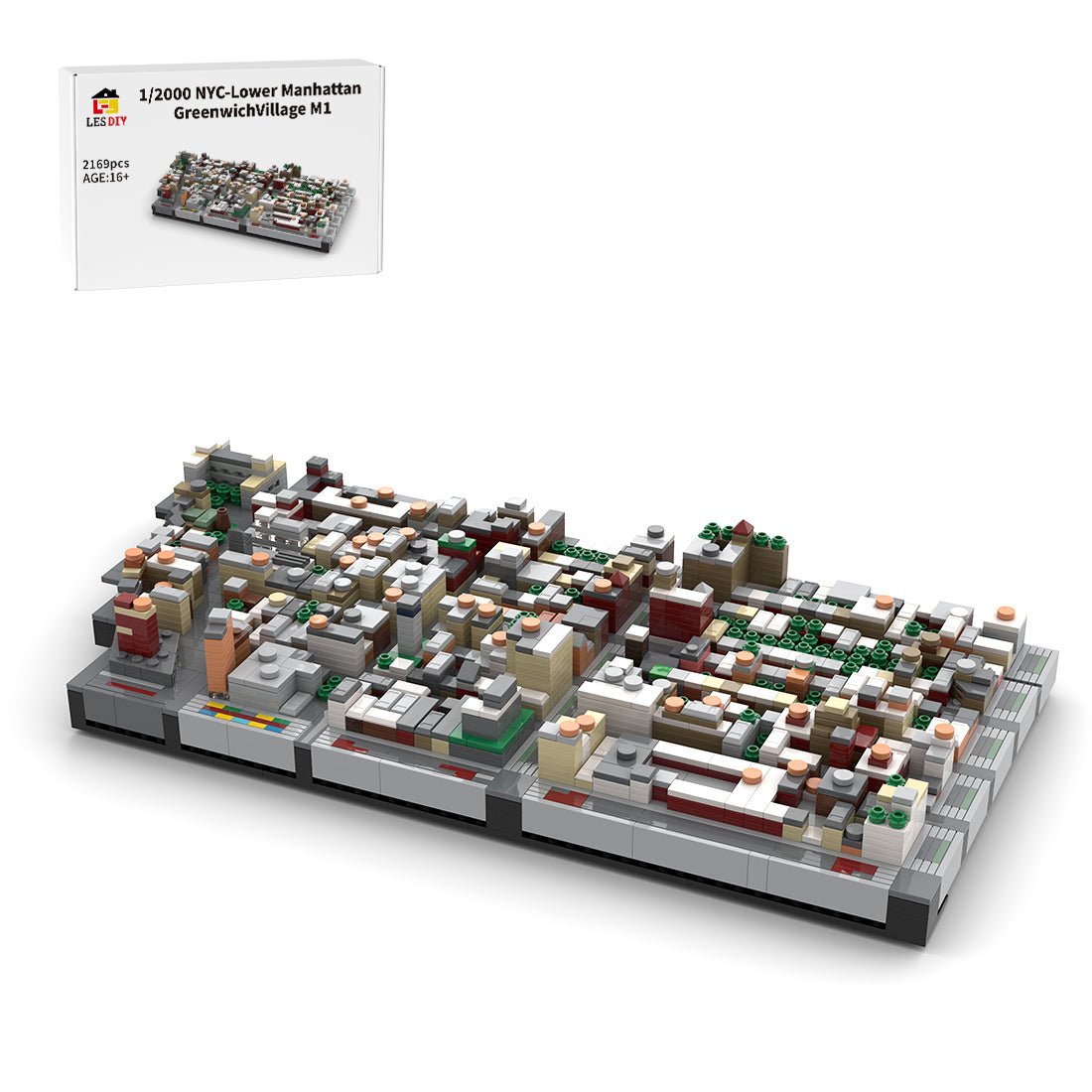 MOC - 225884 1/2000 Scale Lower Manhattan - GreenwichVillage Module 1 Building Blocks - LesDiy - Building Blocks