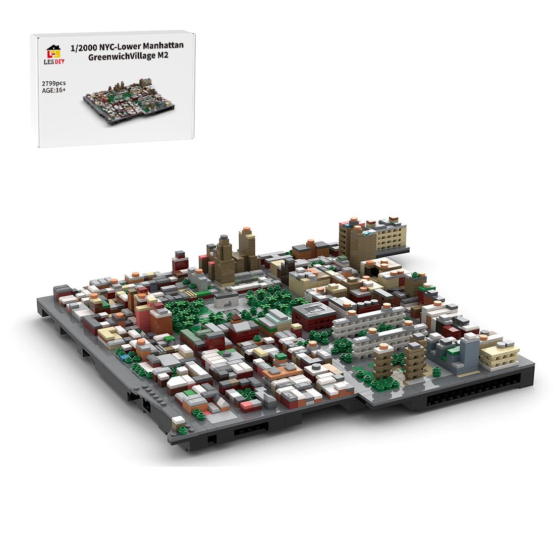 MOC - 225884 1/2000 Scale Lower Manhattan - GreenwichVillage Module 2 Building Blocks - LesDiy - Building Blocks